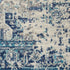5' X 7' Ivory And Light Blue Floral Medallion Distressed Area Rug